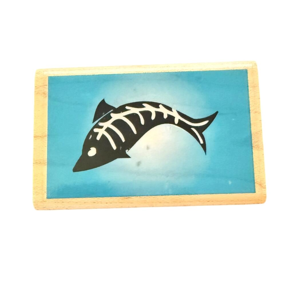 Stampabilities Aussie Dolphin Fish Vintage 2000 Rubber Stamp ER1008